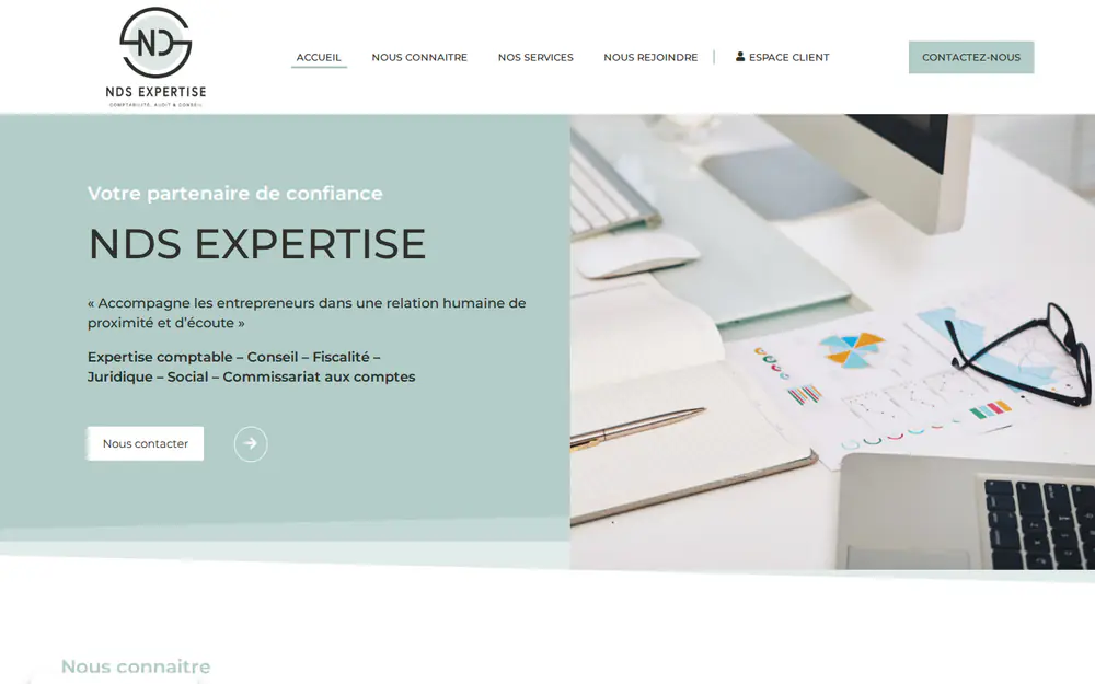 Aperçu réel du projet NDS Expertise